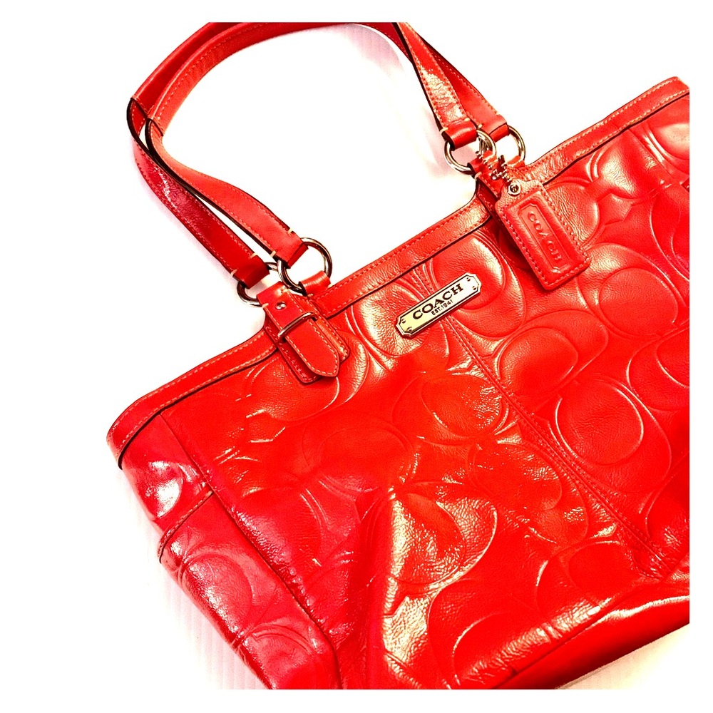 Authentic patent leather coach bag